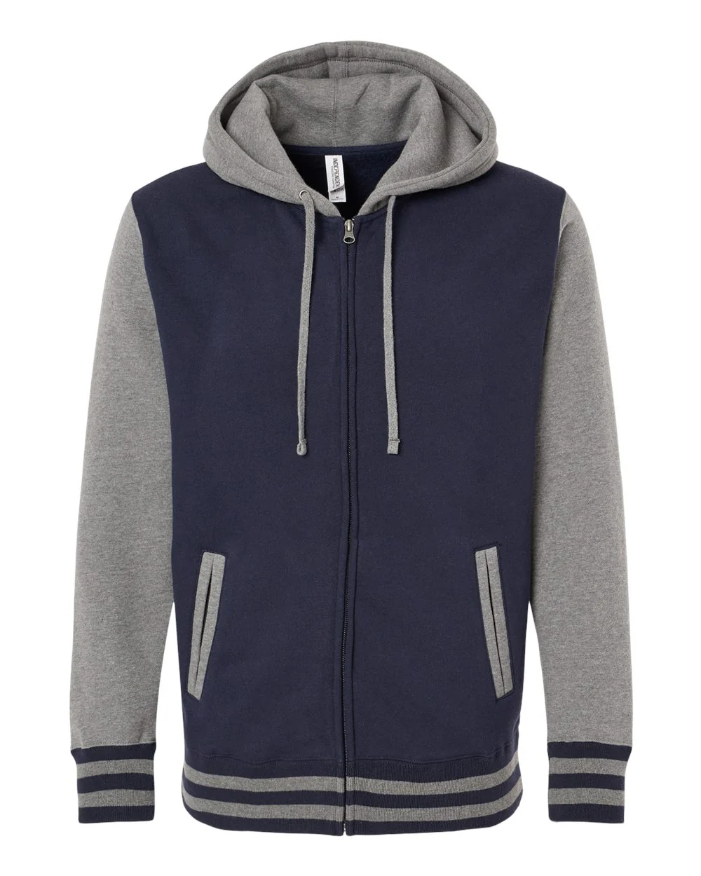 Independent Trading Co.-IND45UVZ-Heavyweight Varsity Full-Zip Hooded Sweatshirt - Image 14