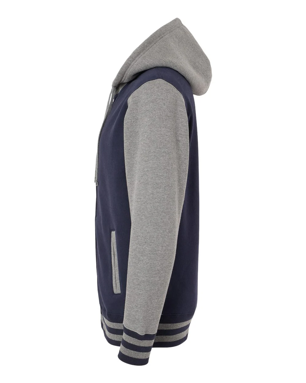 Independent Trading Co.-IND45UVZ-Heavyweight Varsity Full-Zip Hooded Sweatshirt - Image 16