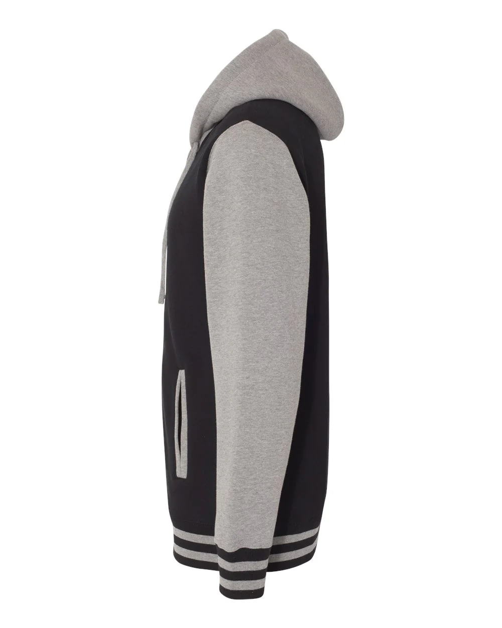 Independent Trading Co.-IND45UVZ-Heavyweight Varsity Full-Zip Hooded Sweatshirt - Image 3