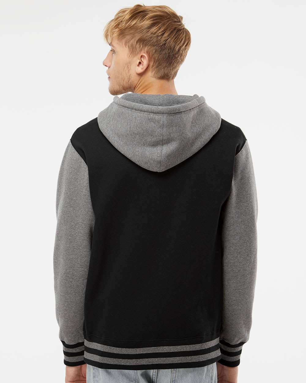 Independent Trading Co.-IND45UVZ-Heavyweight Varsity Full-Zip Hooded Sweatshirt - Image 6