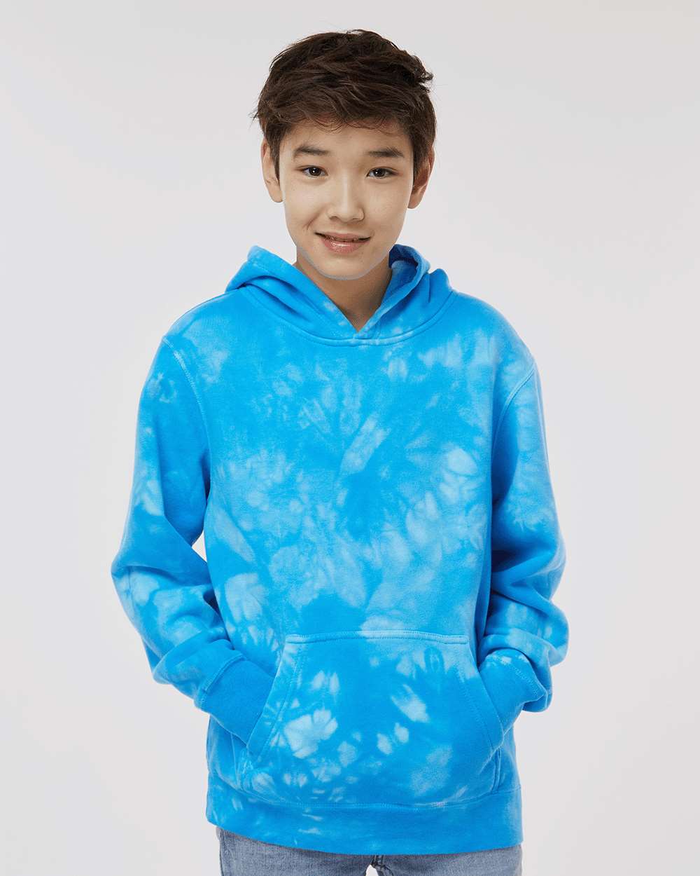 Independent Trading Co.-PRM1500TD-Youth Midweight Tie-Dyed Hooded Sweatshirt - Image 4