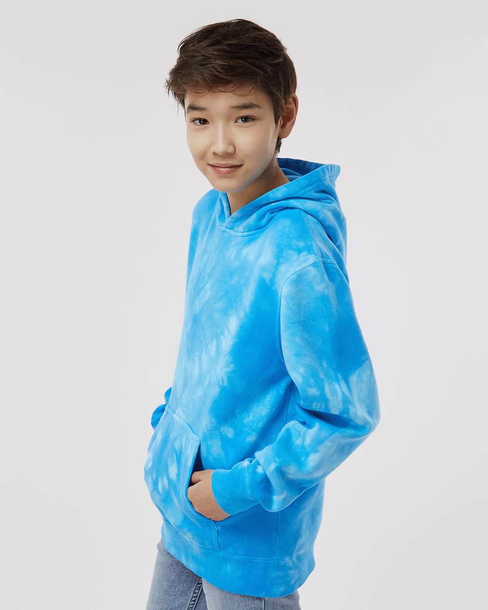 Independent Trading Co.-PRM1500TD-Youth Midweight Tie-Dyed Hooded Sweatshirt - Image 5