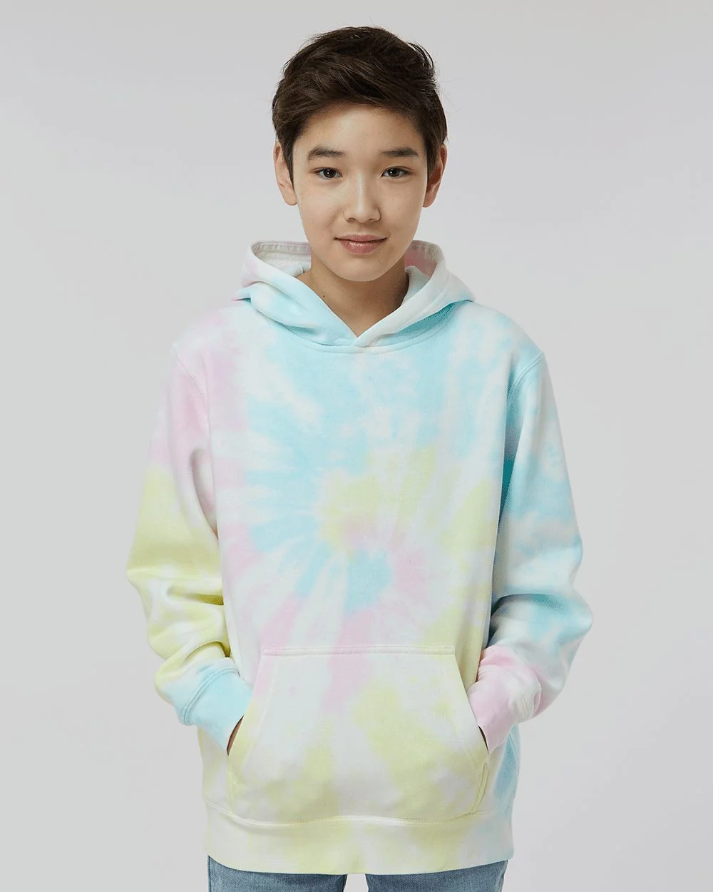 Independent Trading Co.-PRM1500TD-Youth Midweight Tie-Dyed Hooded Sweatshirt - Image 7