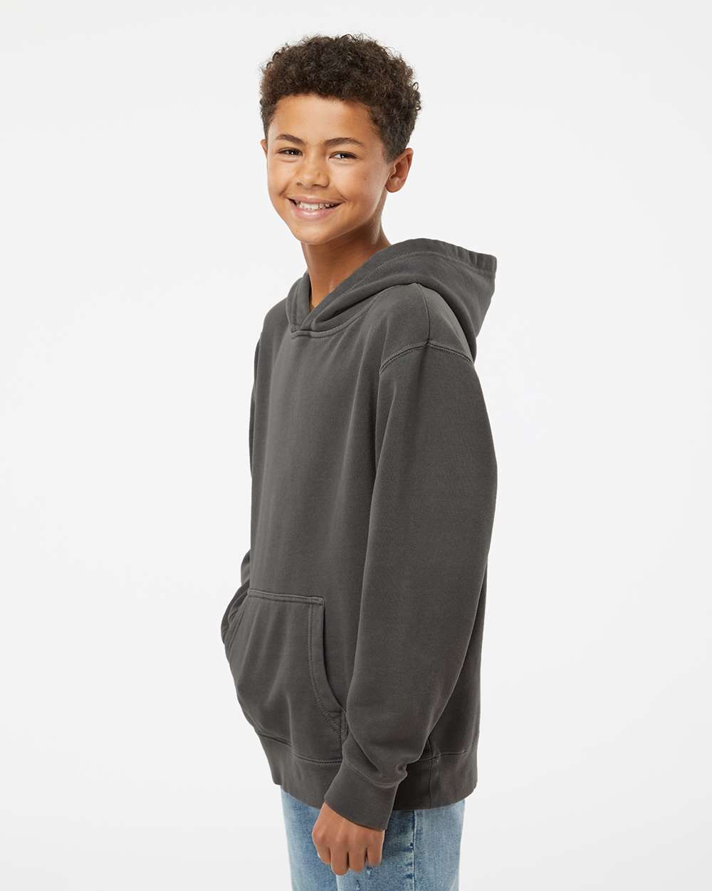 Independent Trading Co.-PRM1500Y-Youth Midweight Pigment-Dyed Hooded Sweatshirt - Image 12