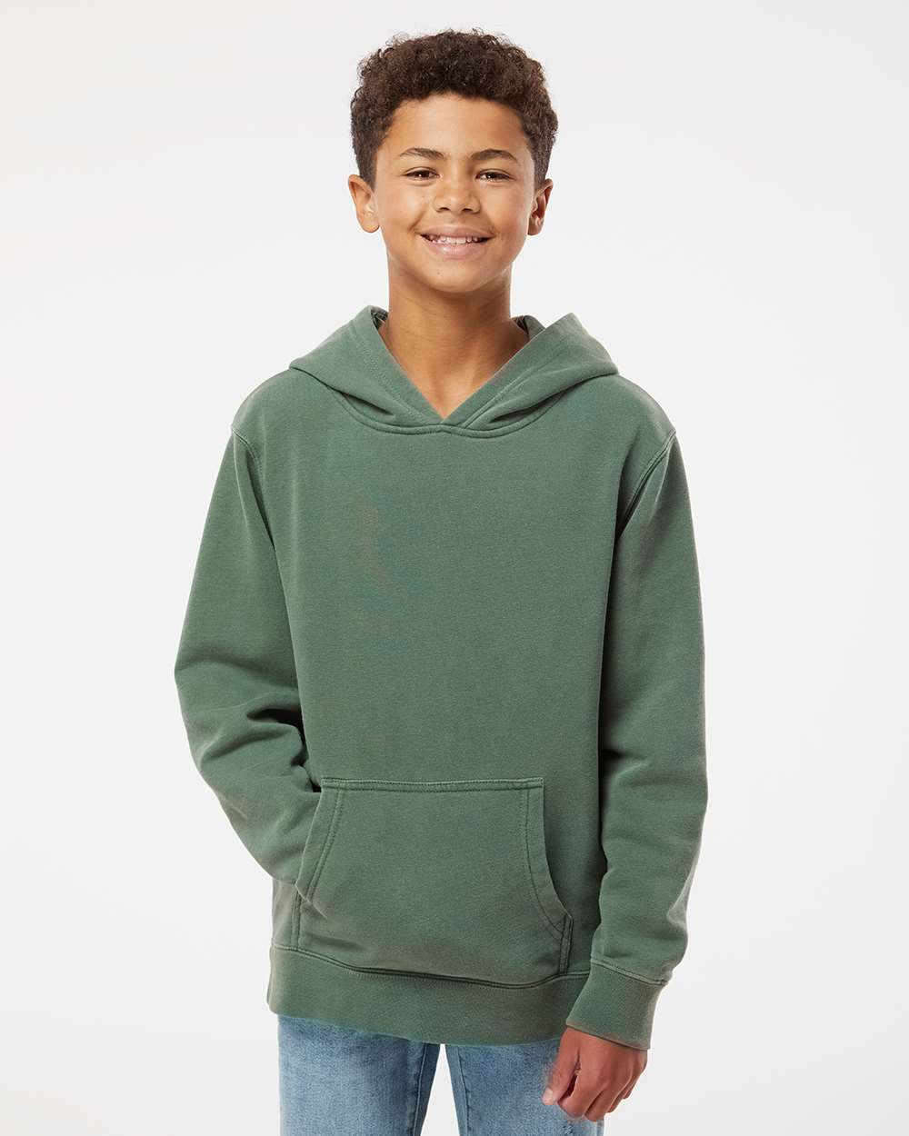 Independent Trading Co.-PRM1500Y-Youth Midweight Pigment-Dyed Hooded Sweatshirt - Image 4