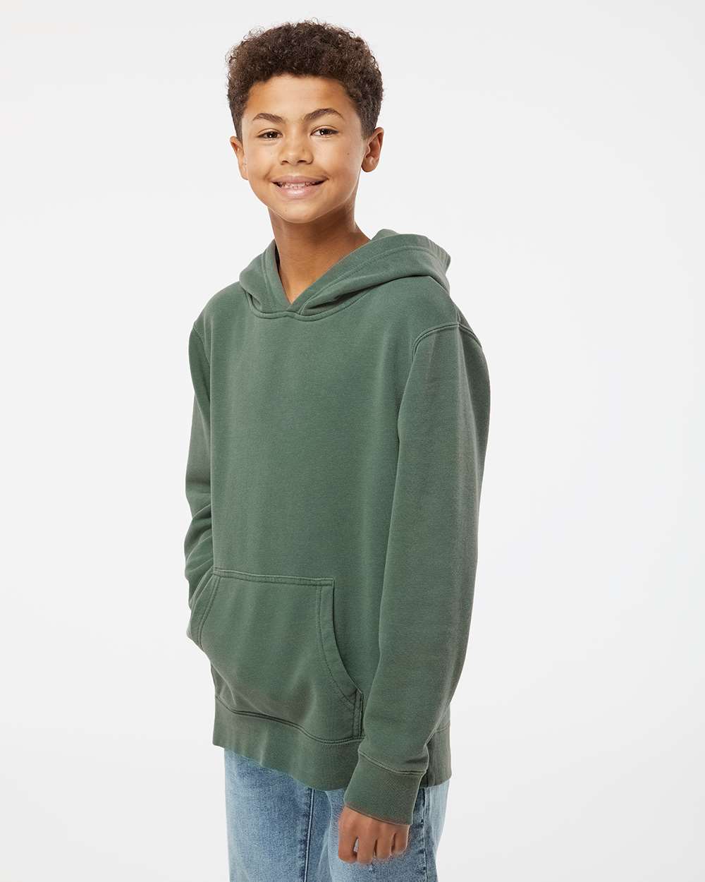 Independent Trading Co.-PRM1500Y-Youth Midweight Pigment-Dyed Hooded Sweatshirt - Image 5