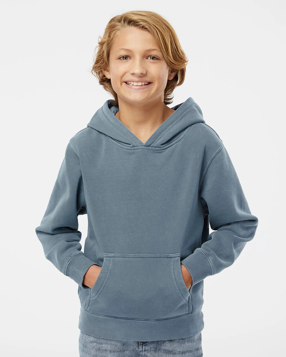 Independent Trading Co.-PRM1500Y-Youth Midweight Pigment-Dyed Hooded Sweatshirt - Image 7