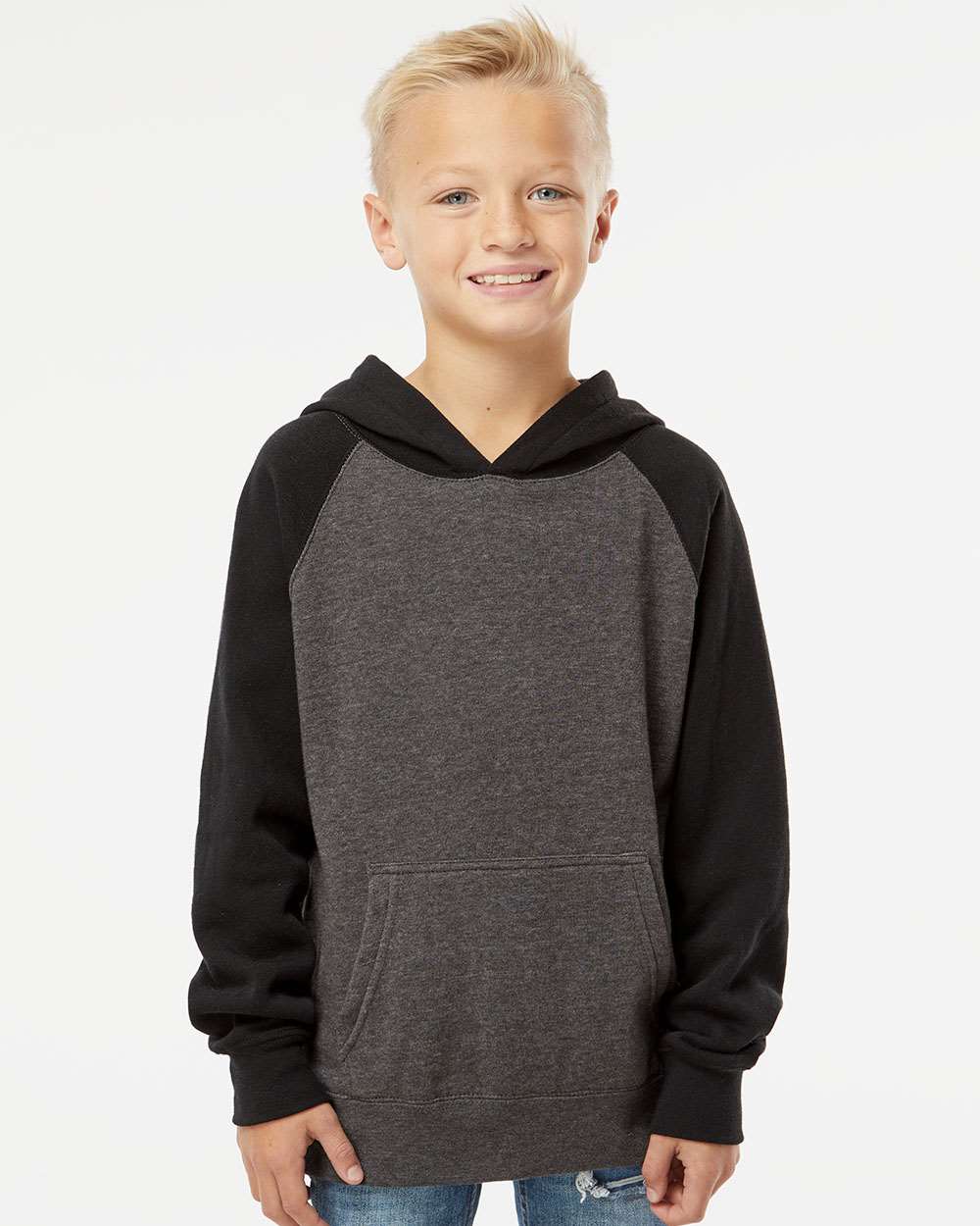 Independent Trading Co.-PRM15YSB-Youth Lightweight Special Blend Raglan Hooded Sweatshirt - Image 11