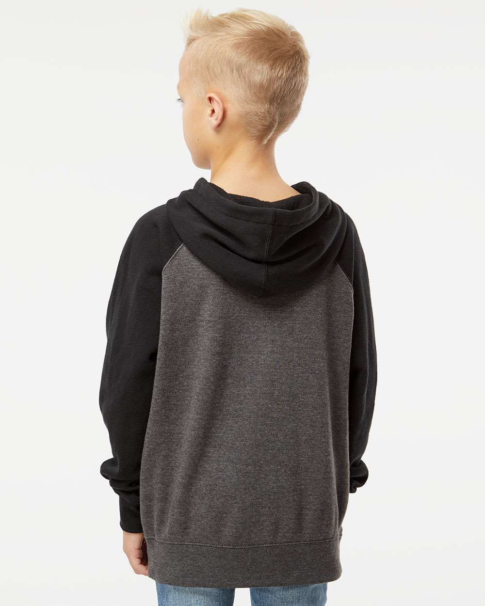 Independent Trading Co.-PRM15YSB-Youth Lightweight Special Blend Raglan Hooded Sweatshirt - Image 13