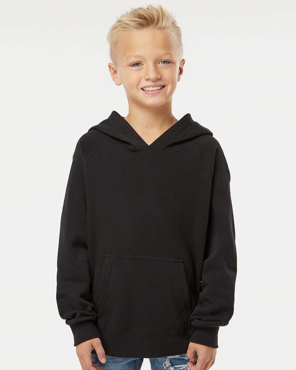 Independent Trading Co.-PRM15YSB-Youth Lightweight Special Blend Raglan Hooded Sweatshirt - Image 4