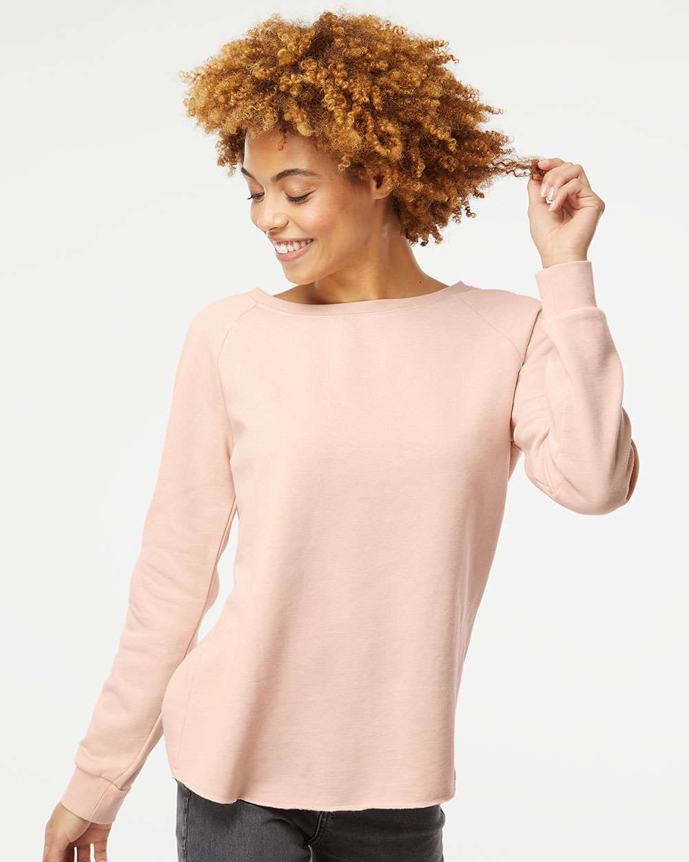 Independent Trading Co.-PRM2000-Women's California Wave Wash Crewneck Sweatshirt - Image 11