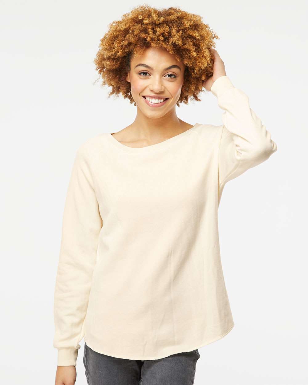 Independent Trading Co.-PRM2000-Women's California Wave Wash Crewneck Sweatshirt - Image 17