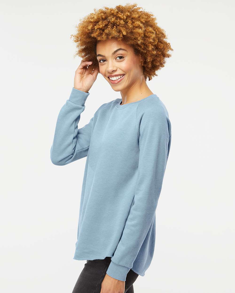 Independent Trading Co.-PRM2000-Women's California Wave Wash Crewneck Sweatshirt - Image 30