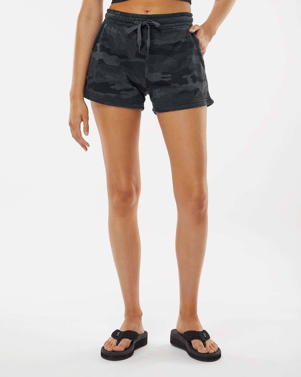 Independent Trading Co.-PRM20SRT-Women’s Lightweight California Wave Wash Fleece Shorts - Image 11
