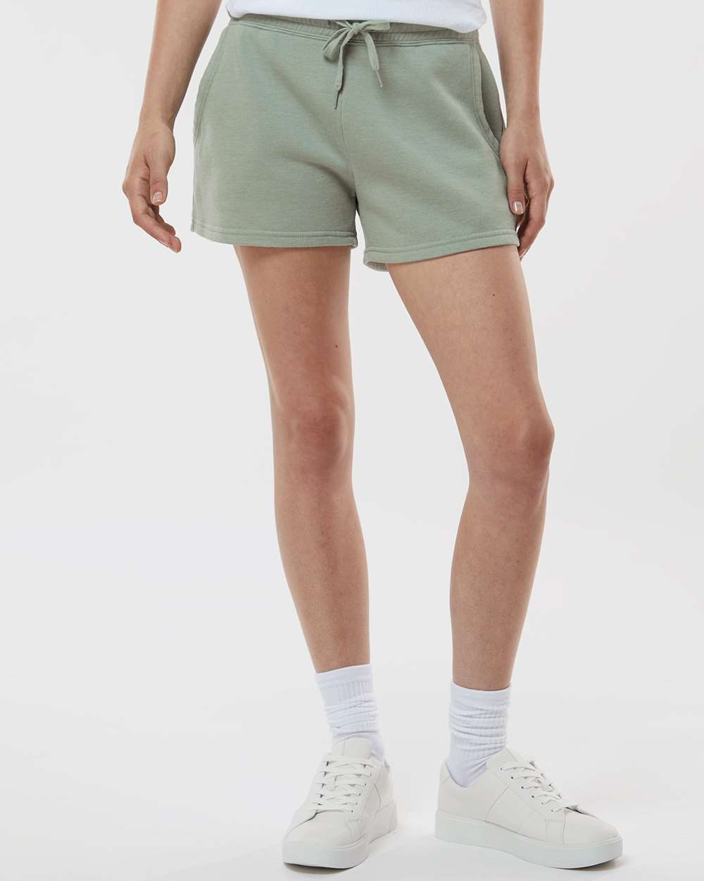 Independent Trading Co.-PRM20SRT-Women’s Lightweight California Wave Wash Fleece Shorts - Image 47