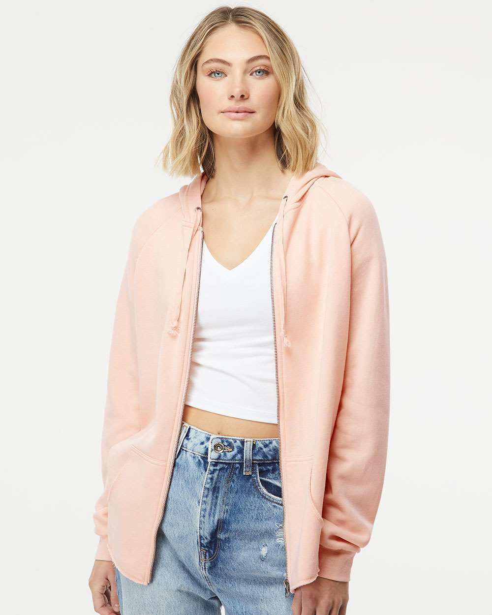Independent Trading Co.-PRM2500Z-Women's California Wave Wash Full-Zip Hooded Sweatshirt - Image 11