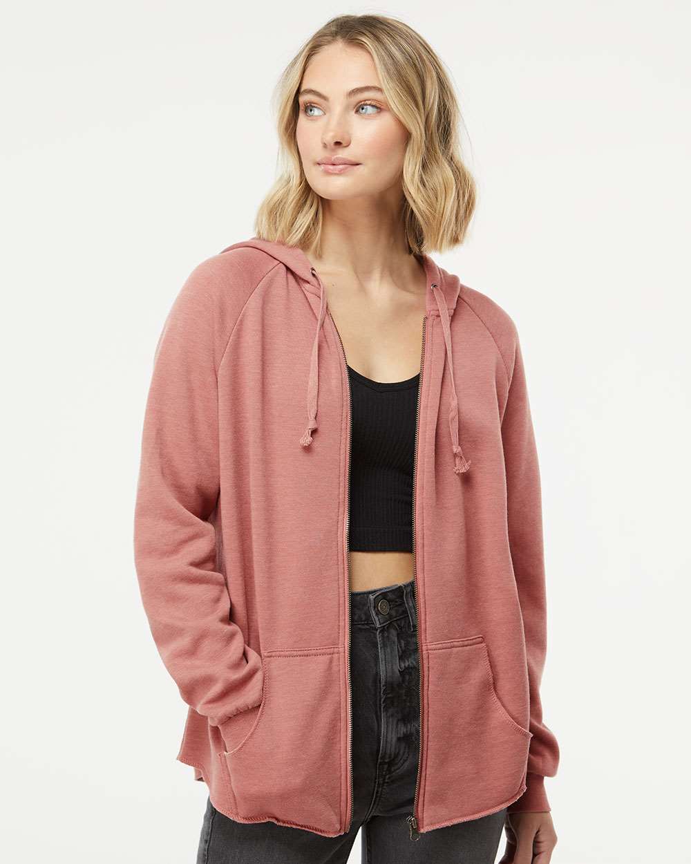 Independent Trading Co.-PRM2500Z-Women's California Wave Wash Full-Zip Hooded Sweatshirt - Image 23