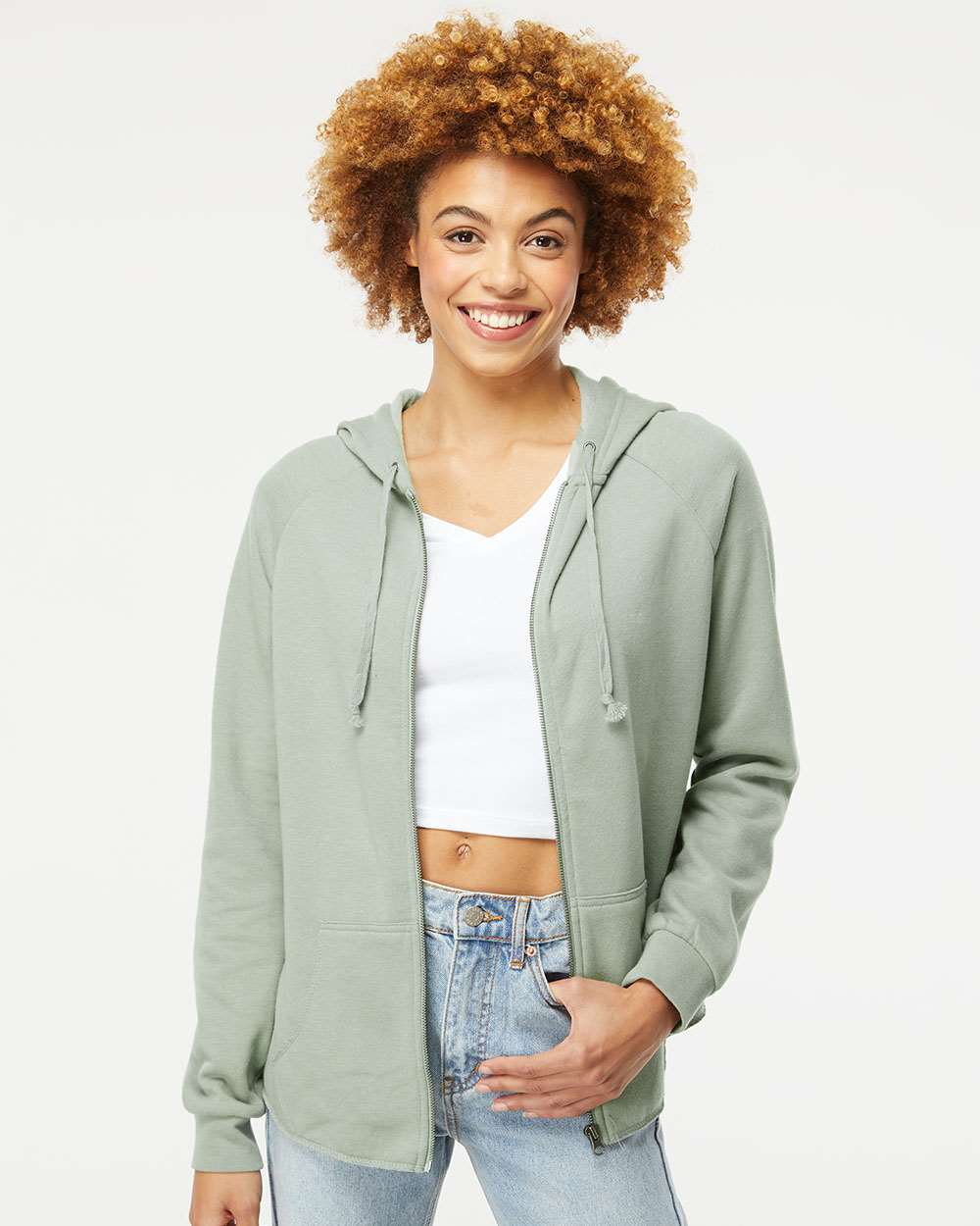 Independent Trading Co.-PRM2500Z-Women's California Wave Wash Full-Zip Hooded Sweatshirt - Image 35
