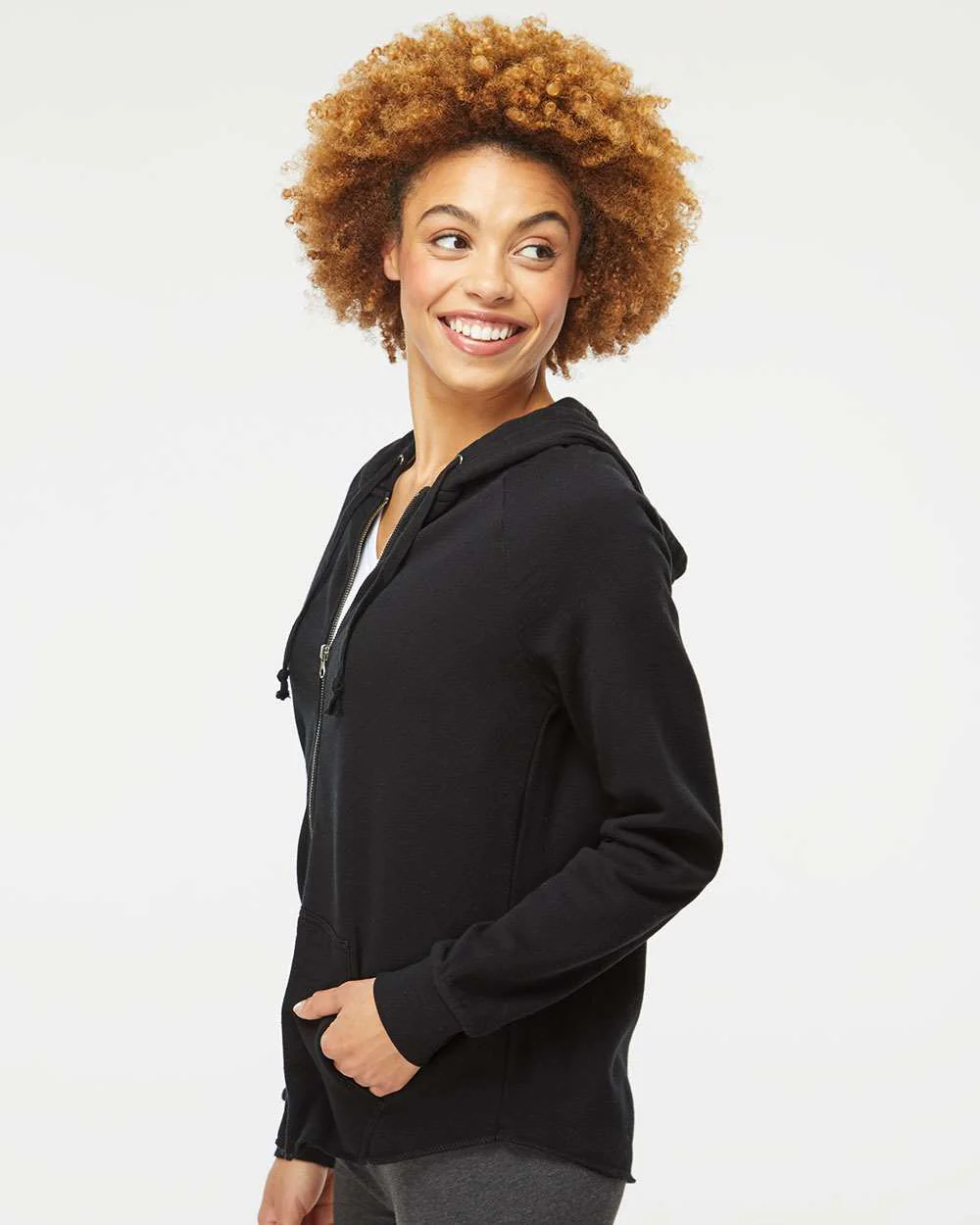 Independent Trading Co.-PRM2500Z-Women's California Wave Wash Full-Zip Hooded Sweatshirt - Image 5