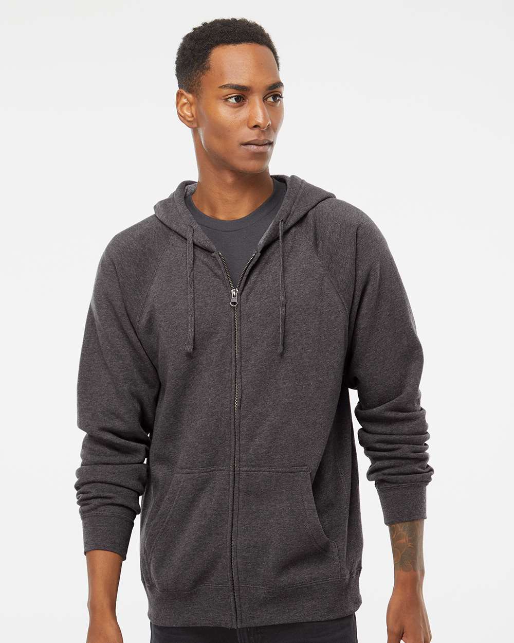 Independent Trading Co.-PRM33SBZ-Special Blend Raglan Full-Zip Hooded Sweatshirt - Image 11