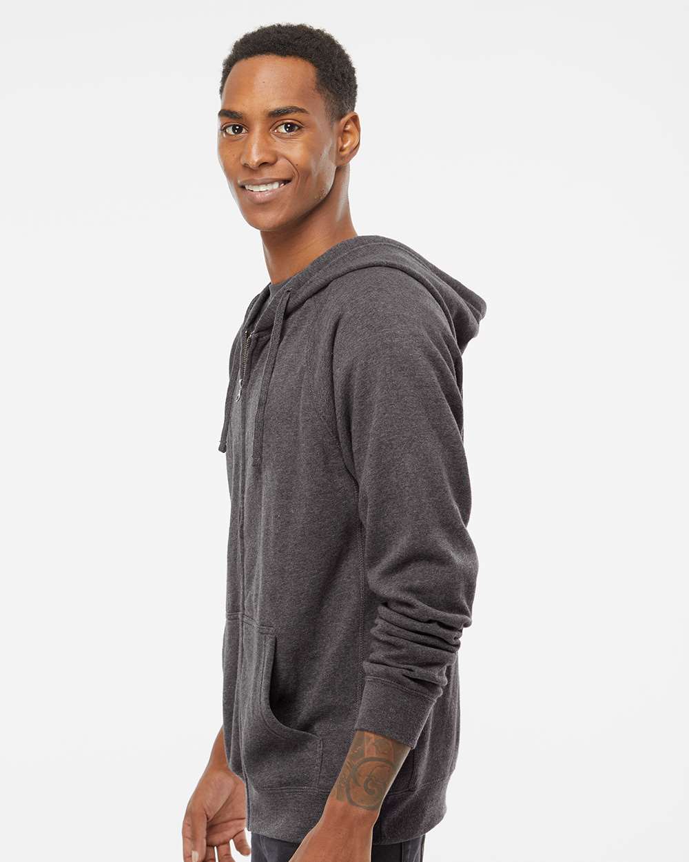 Independent Trading Co.-PRM33SBZ-Special Blend Raglan Full-Zip Hooded Sweatshirt - Image 12