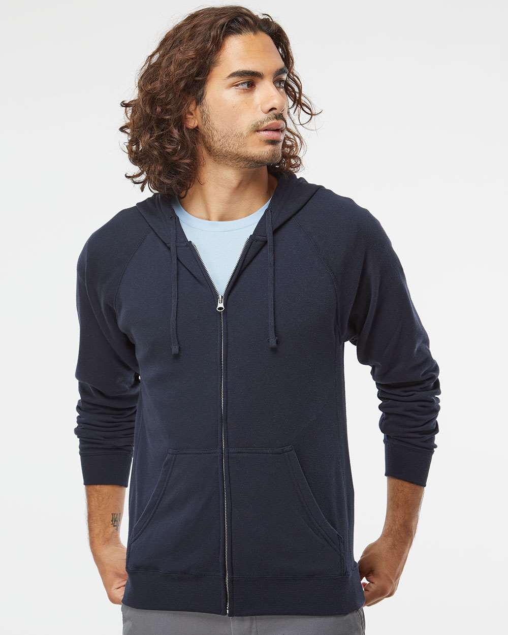 Independent Trading Co.-PRM33SBZ-Special Blend Raglan Full-Zip Hooded Sweatshirt - Image 17