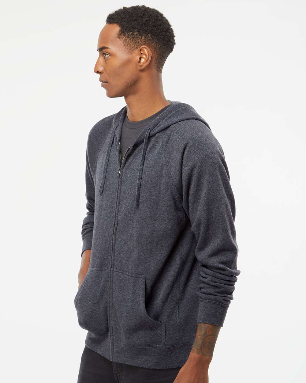 Independent Trading Co.-PRM33SBZ-Special Blend Raglan Full-Zip Hooded Sweatshirt - Image 24