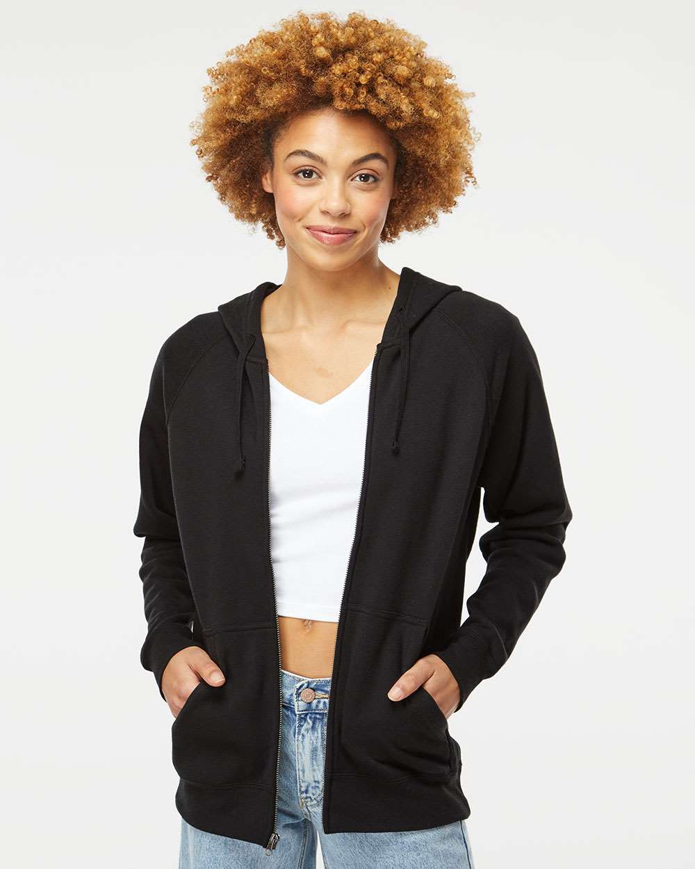 Independent Trading Co.-PRM33SBZ-Special Blend Raglan Full-Zip Hooded Sweatshirt - Image 4