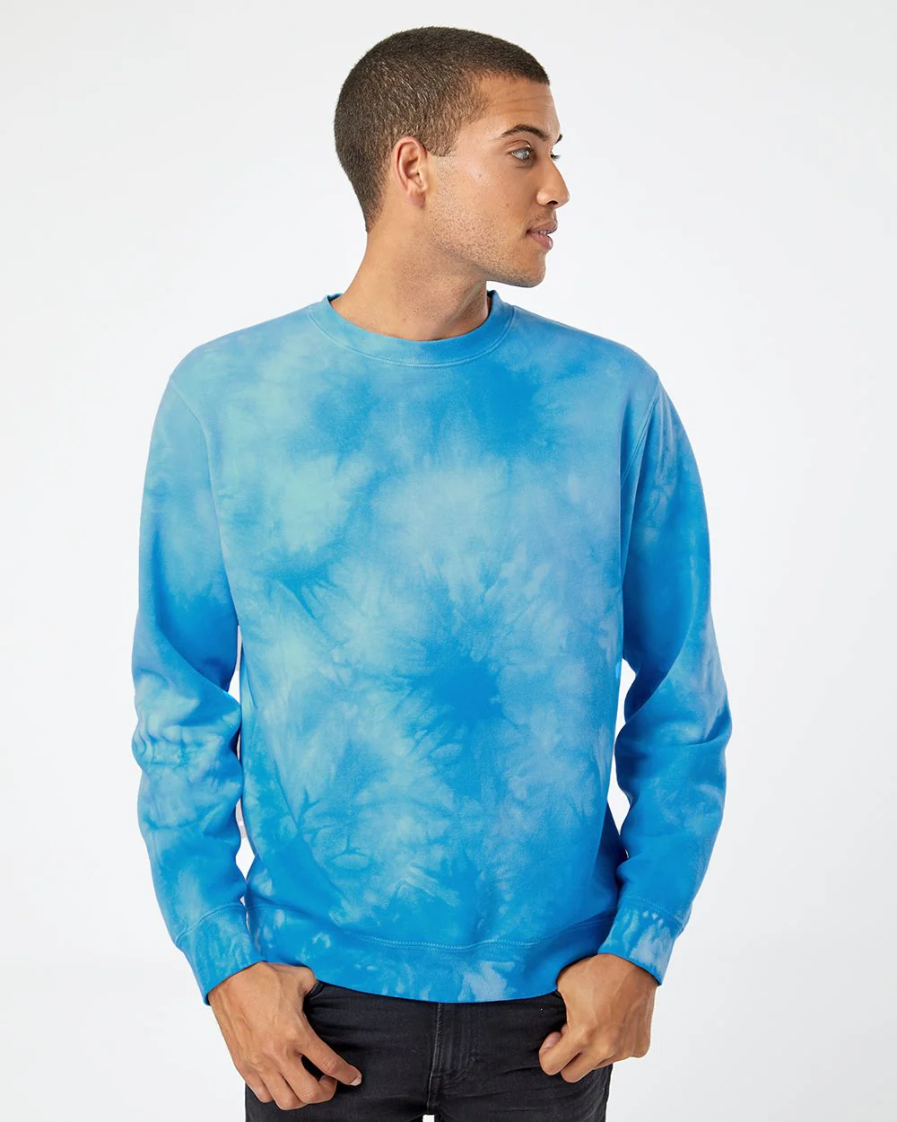 Independent Trading Co.-PRM3500TD-Midweight Tie-Dyed Crewneck Sweatshirt - Image 7