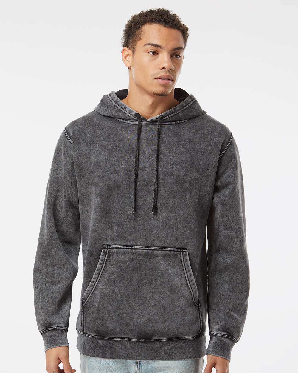 Independent Trading Co.-PRM4500MW-Midweight Mineral Wash Hooded Sweatshirt - Image 4
