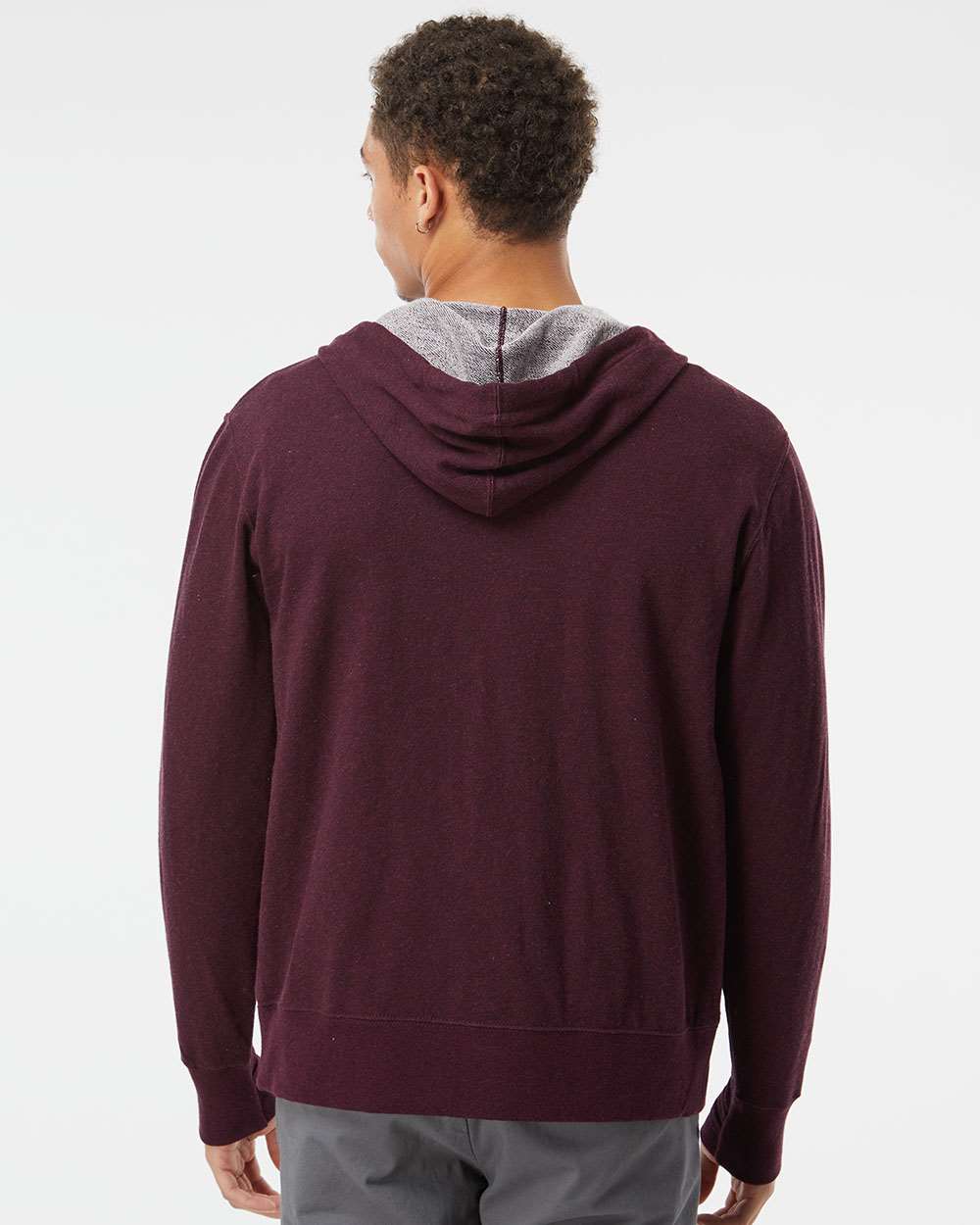 Independent Trading Co.-PRM90HTZ-Heathered French Terry Full-Zip Hooded Sweatshirt - Image 13
