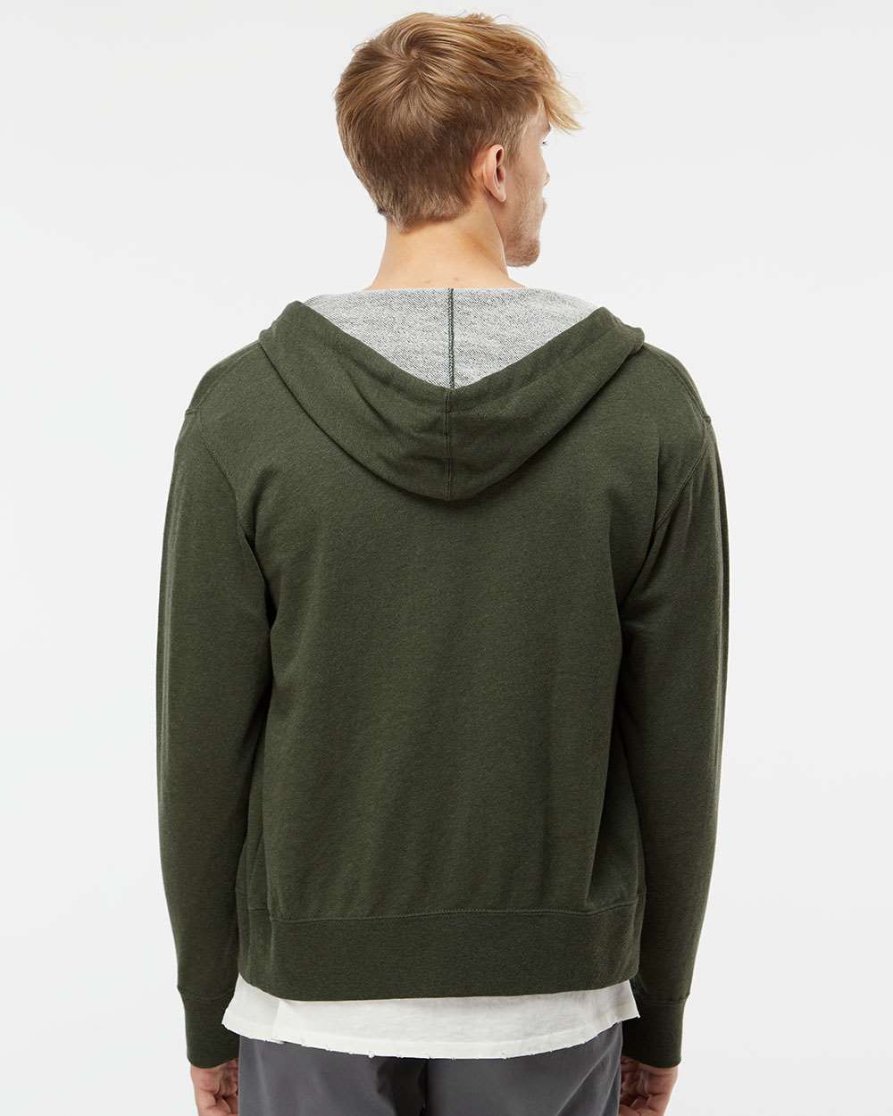 Independent Trading Co.-PRM90HTZ-Heathered French Terry Full-Zip Hooded Sweatshirt - Image 37