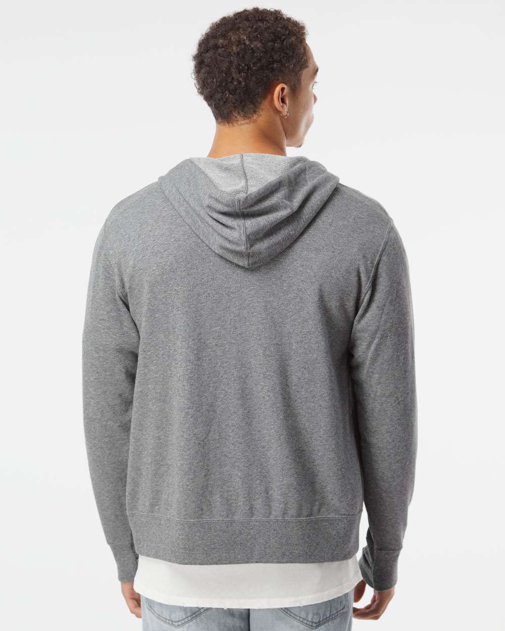 Independent Trading Co.-PRM90HTZ-Heathered French Terry Full-Zip Hooded Sweatshirt - Image 43