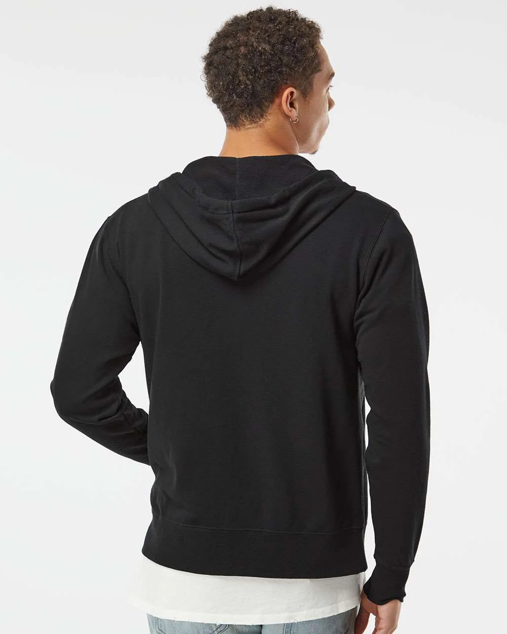 Independent Trading Co.-PRM90HTZ-Heathered French Terry Full-Zip Hooded Sweatshirt - Image 6