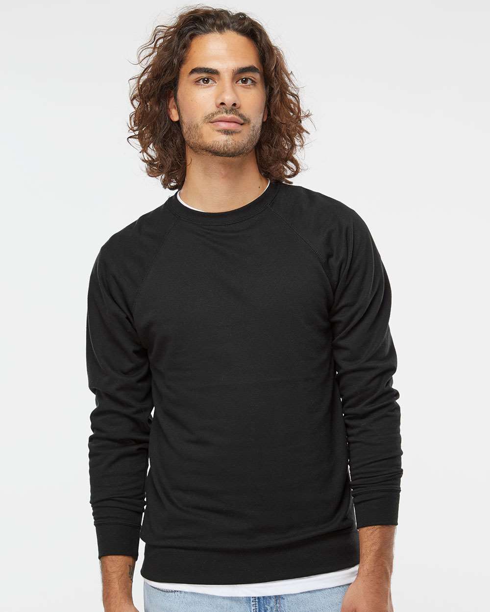 Independent Trading Co.-SS1000C-Icon Lightweight Loopback Terry Crewneck Sweatshirt - Image 11