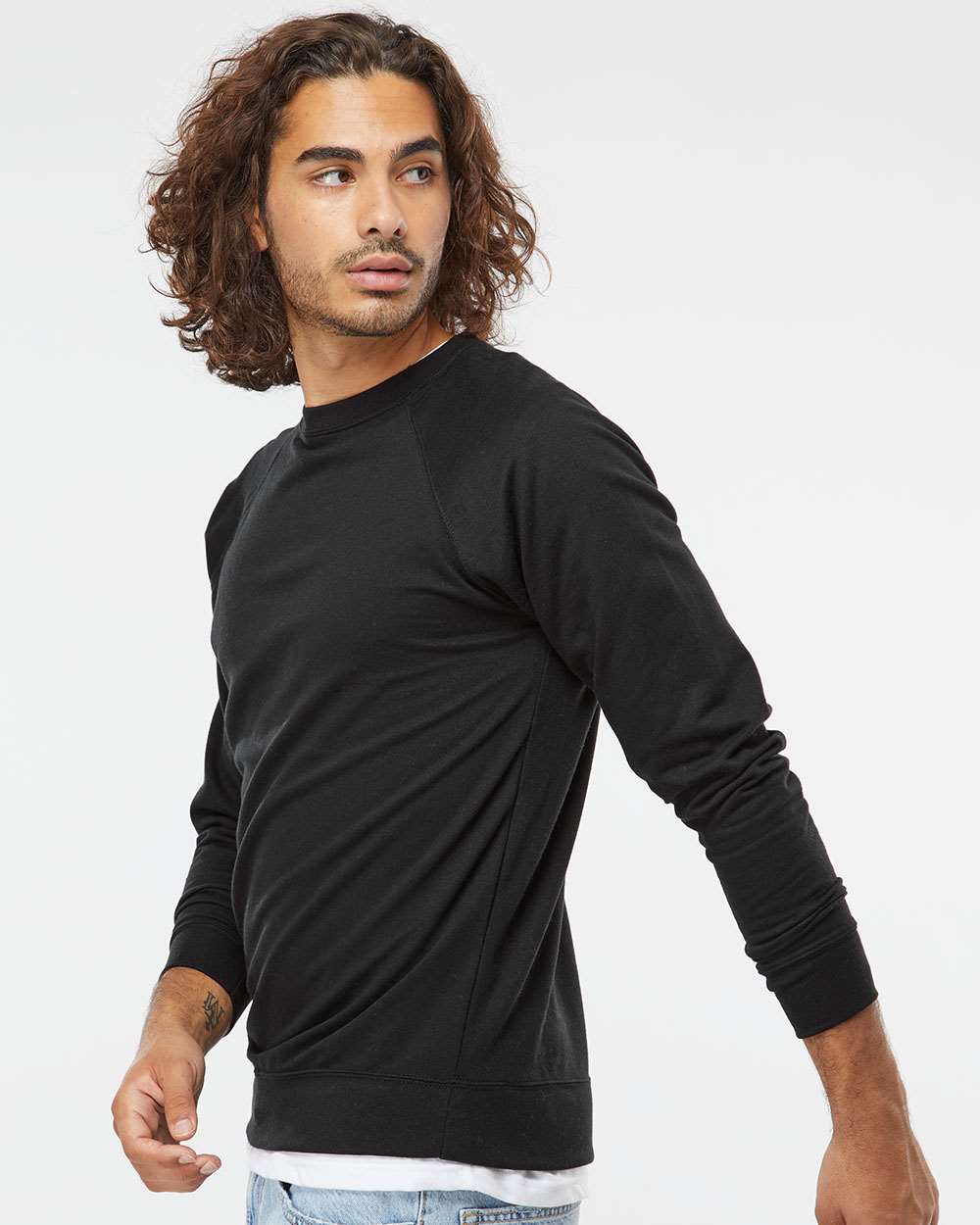 Independent Trading Co.-SS1000C-Icon Lightweight Loopback Terry Crewneck Sweatshirt - Image 12