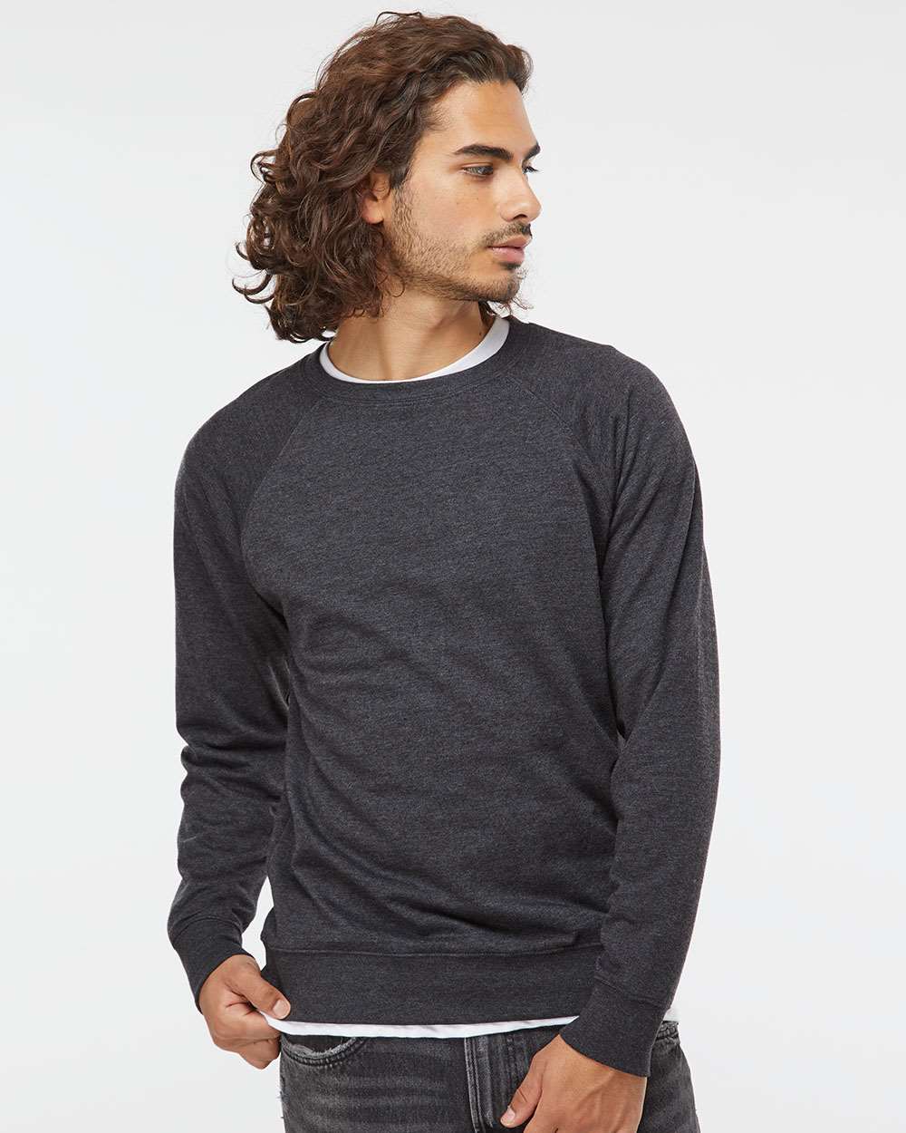 Independent Trading Co.-SS1000C-Icon Lightweight Loopback Terry Crewneck Sweatshirt - Image 23