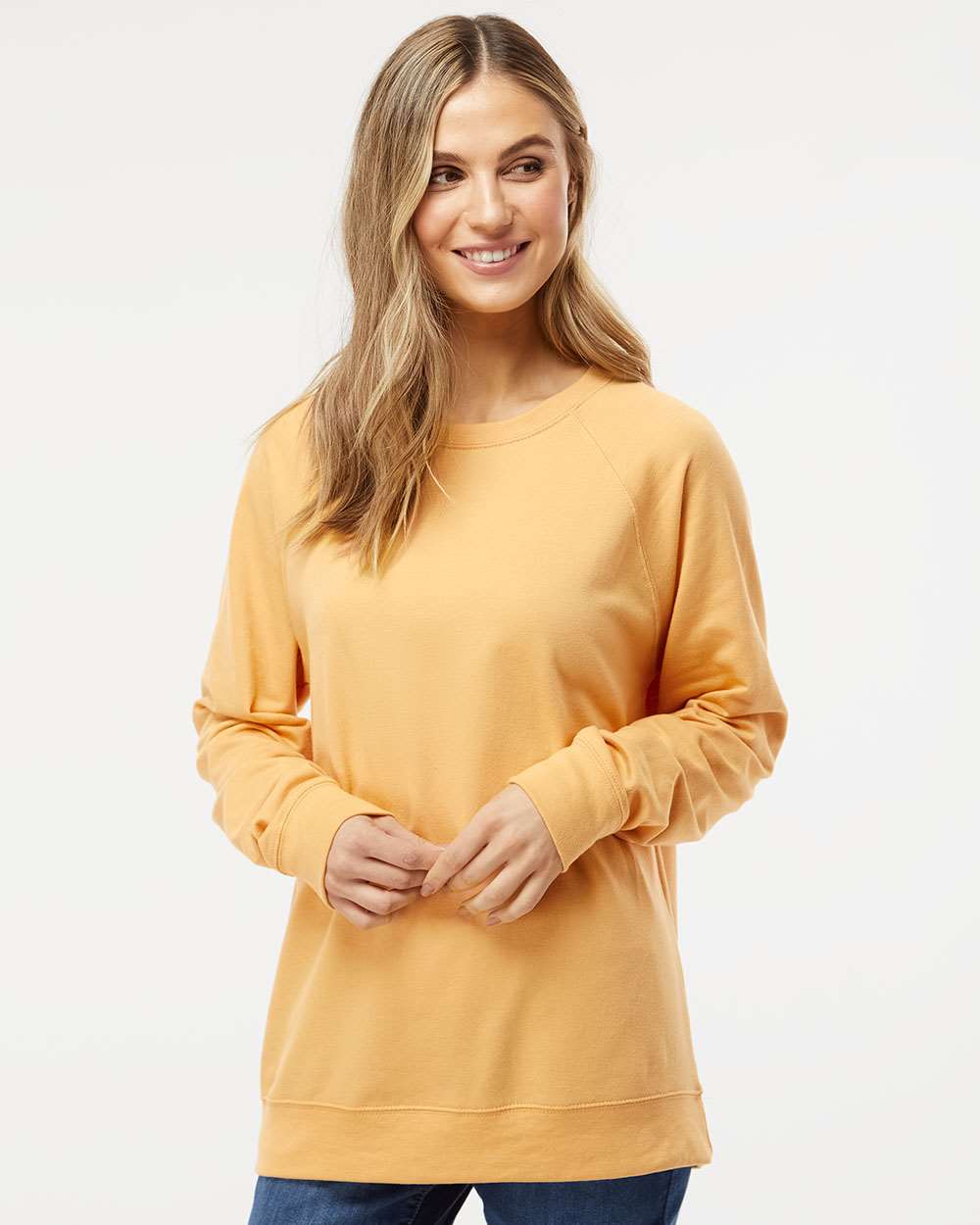 Independent Trading Co.-SS1000C-Icon Lightweight Loopback Terry Crewneck Sweatshirt - Image 29