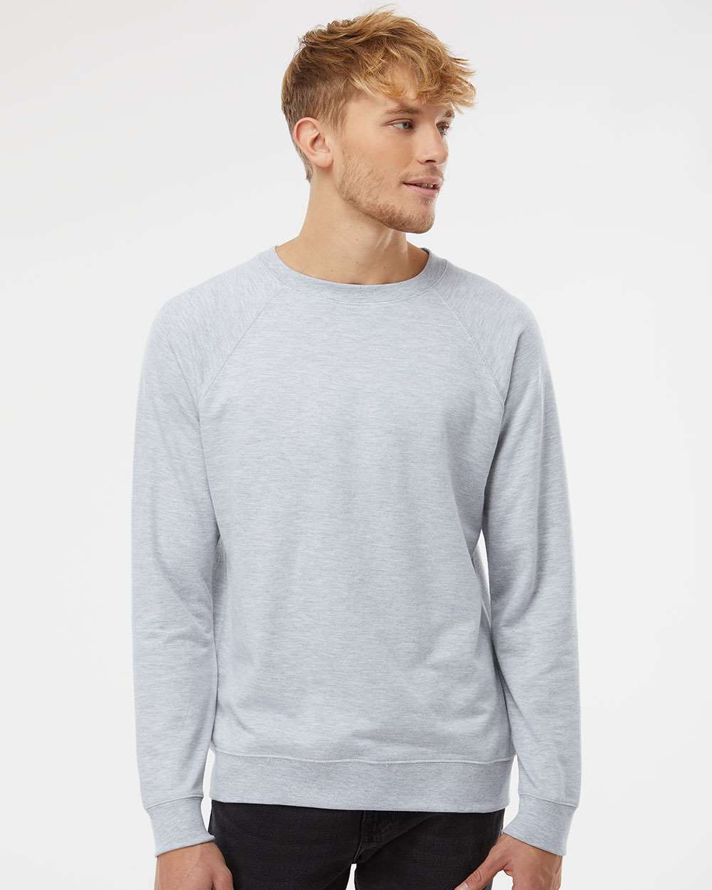 Independent Trading Co.-SS1000C-Icon Lightweight Loopback Terry Crewneck Sweatshirt - Image 4