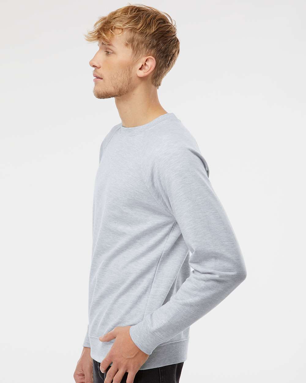 Independent Trading Co.-SS1000C-Icon Lightweight Loopback Terry Crewneck Sweatshirt - Image 5