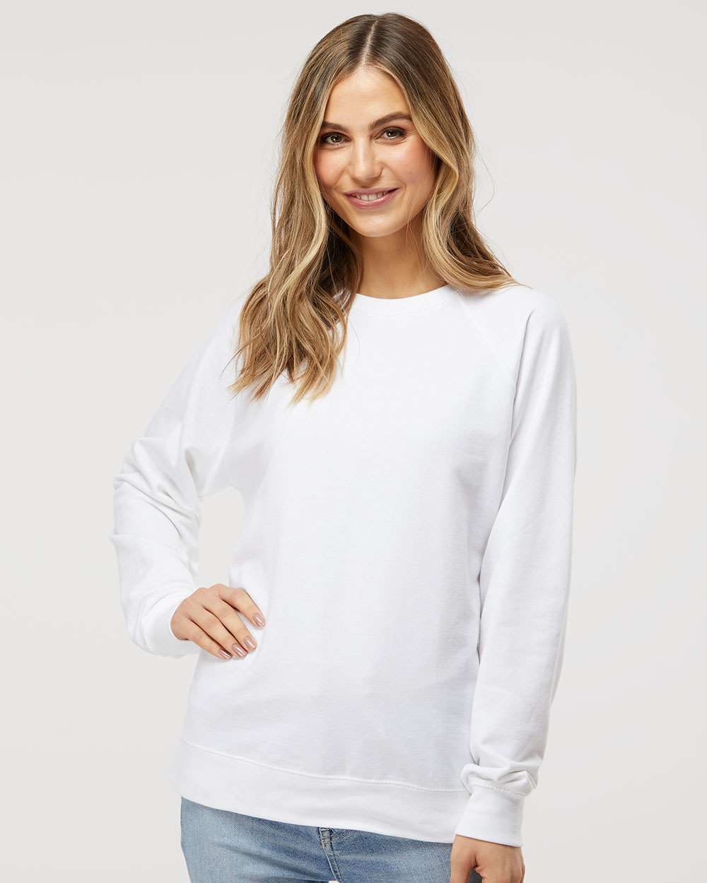 Independent Trading Co.-SS1000C-Icon Lightweight Loopback Terry Crewneck Sweatshirt - Image 71