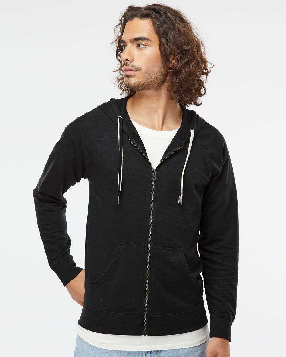 Independent Trading Co.-SS1000Z-Icon Lightweight Loopback Terry Full-Zip Hooded Sweatshirt - Image 11