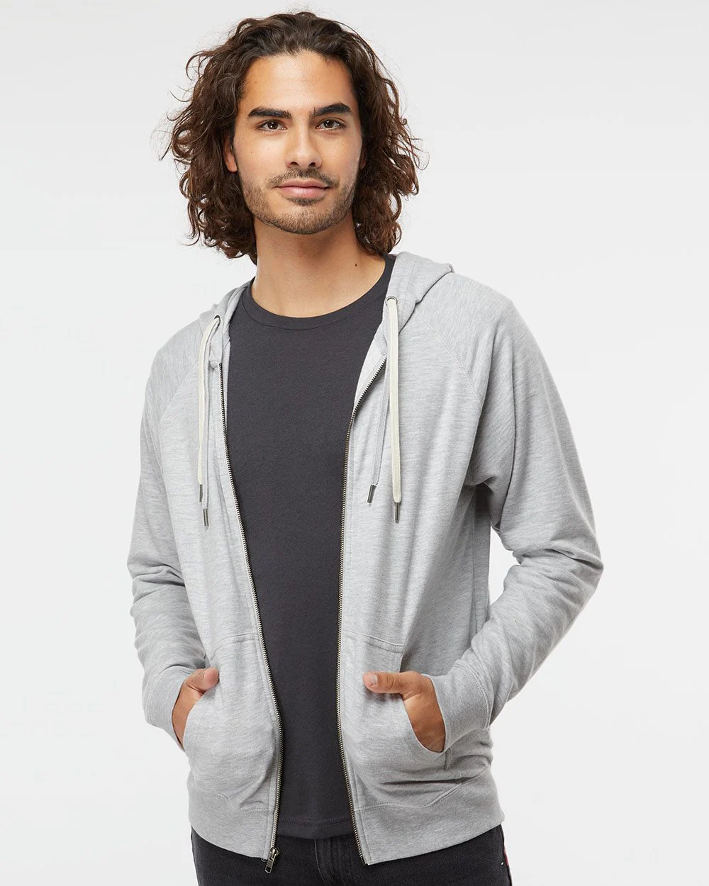 Independent Trading Co.-SS1000Z-Icon Lightweight Loopback Terry Full-Zip Hooded Sweatshirt - Image 7