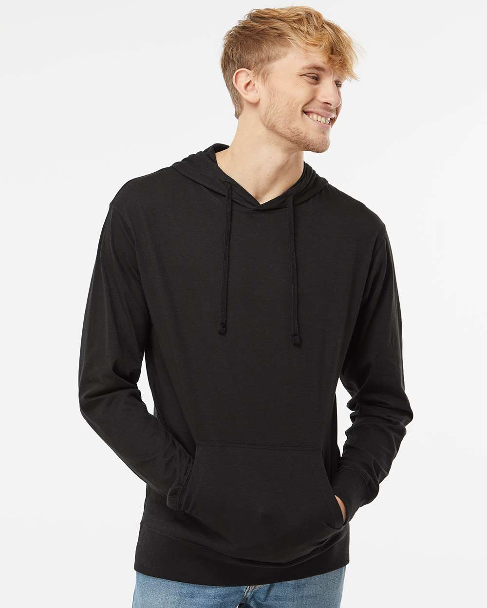 Independent Trading Co.-SS150J-Lightweight Hooded Pullover T-Shirt - Image 4