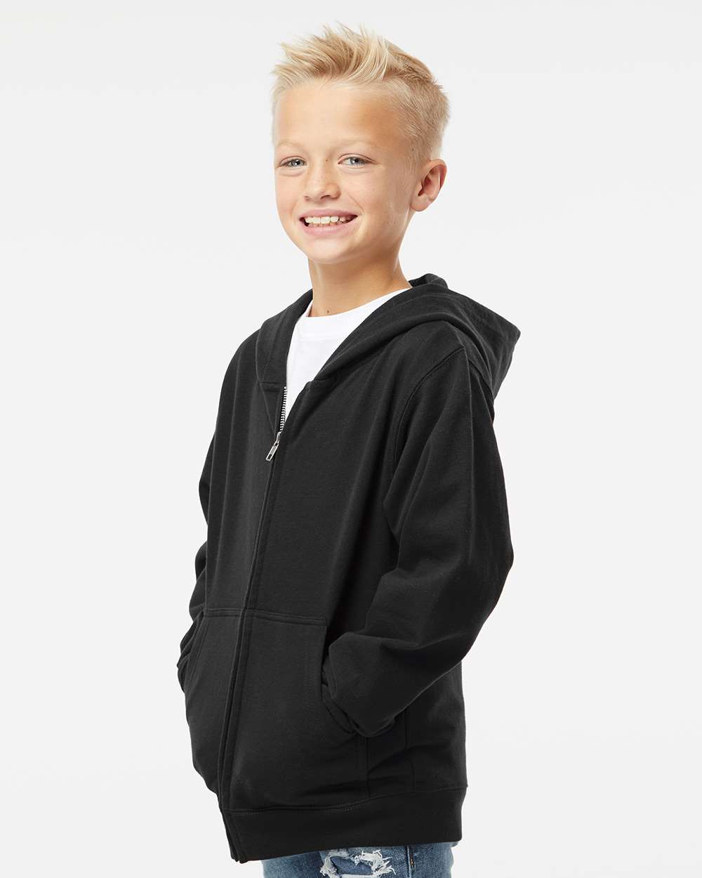Independent Trading Co.-SS4001YZ-Youth Midweight Full-Zip Hooded Sweatshirt - Image 6