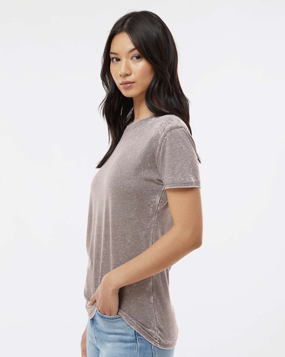 J. America-8116-Women’s Zen Jersey T-Shirt - Image 5