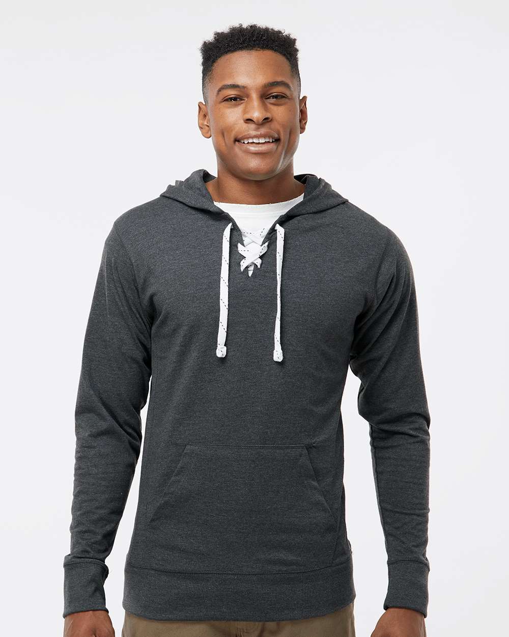 J. America-8231-Jersey Sport Lace Hooded Pullover - Image 11