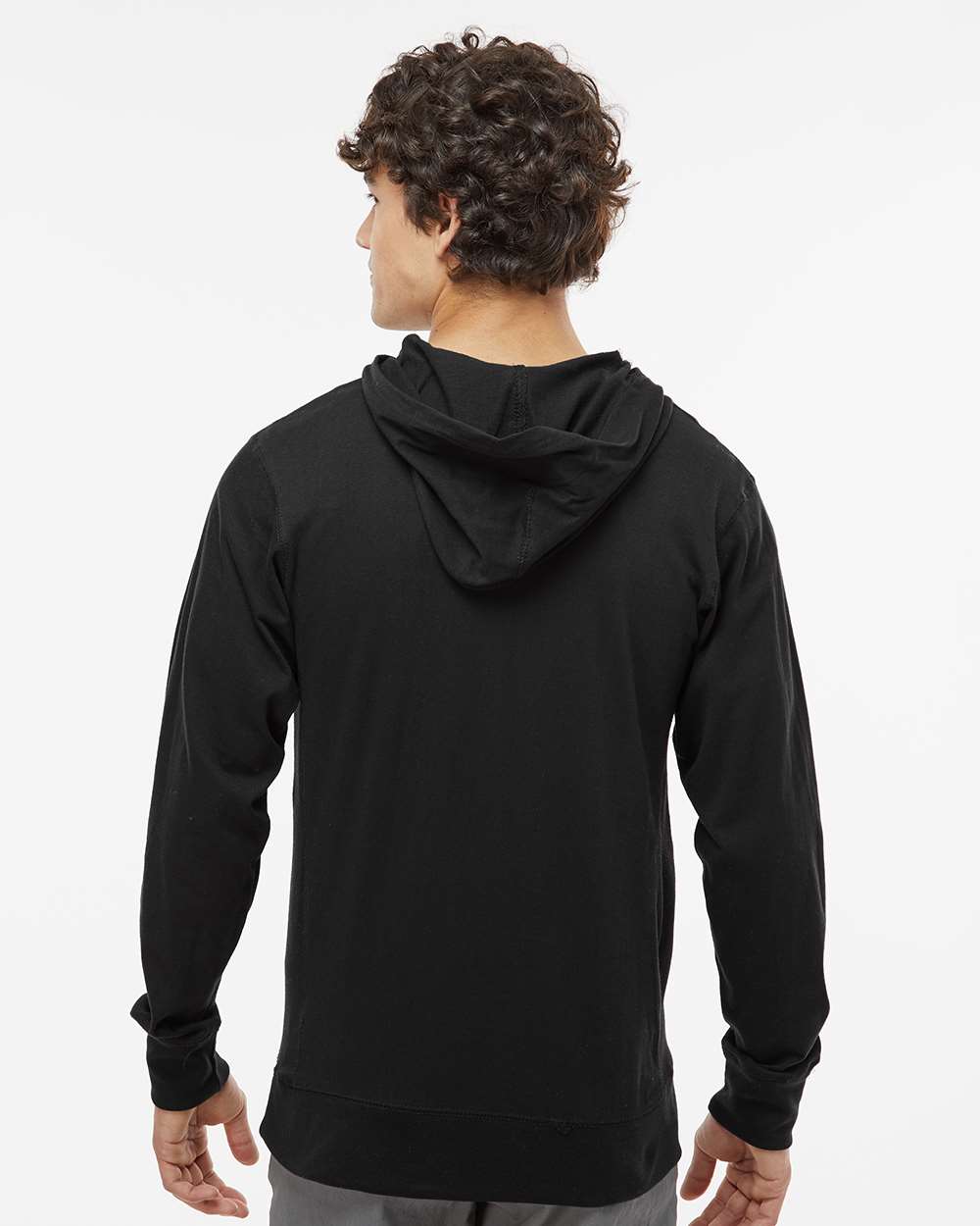 J. America-8231-Jersey Sport Lace Hooded Pullover - Image 6