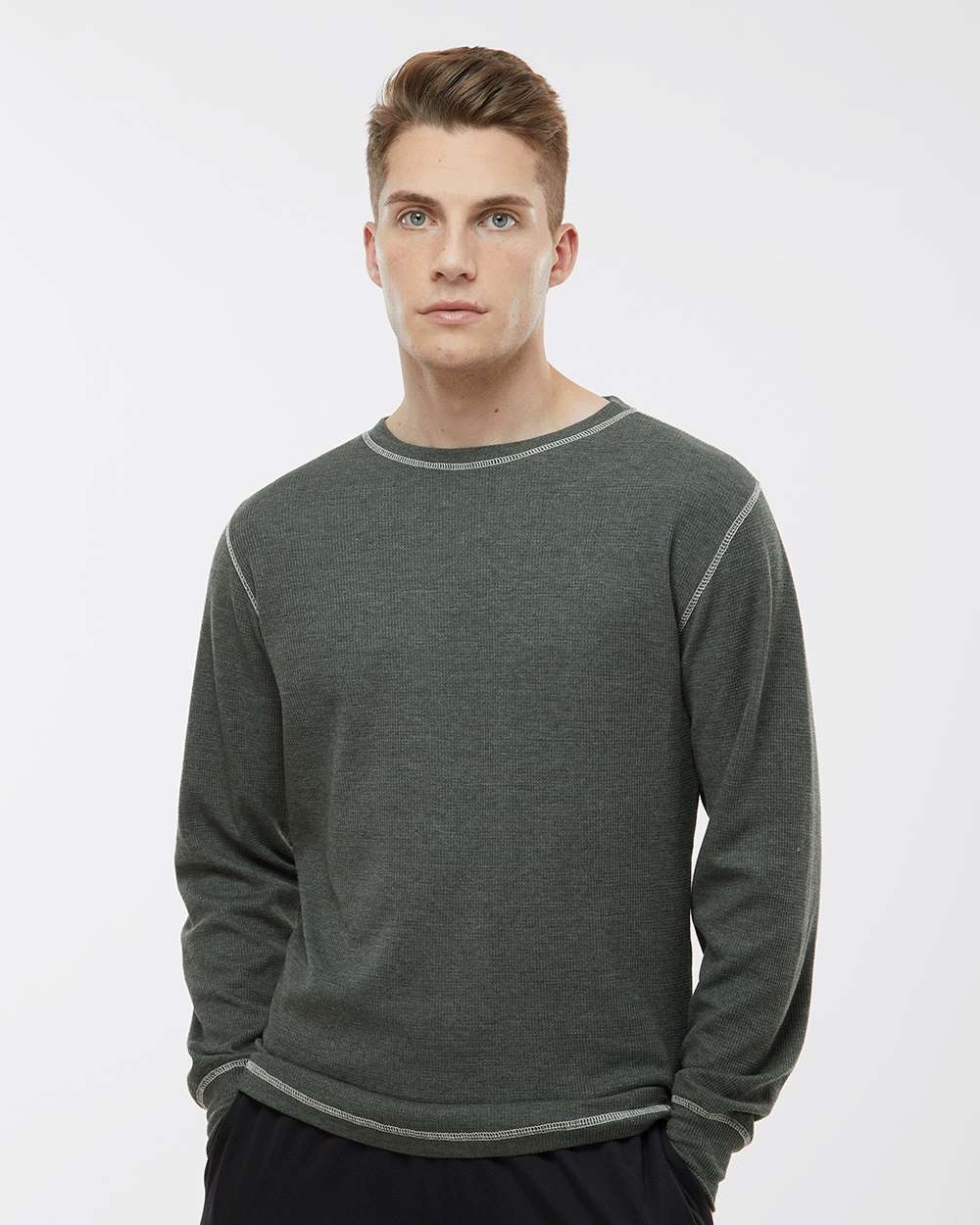 J. America-8238-Vintage Thermal Long Sleeve T-Shirt - Image 11