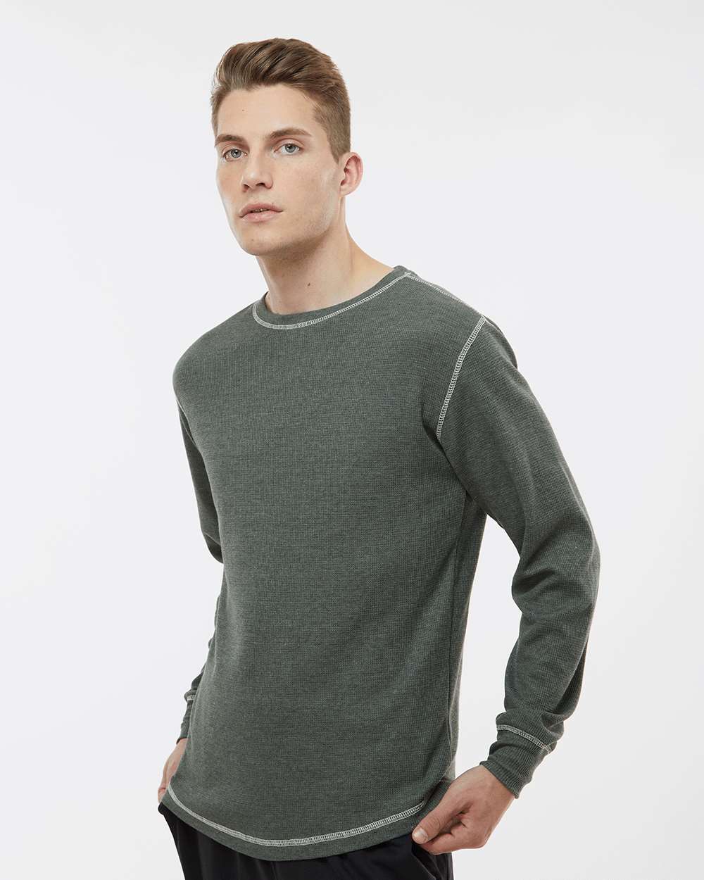 J. America-8238-Vintage Thermal Long Sleeve T-Shirt - Image 12